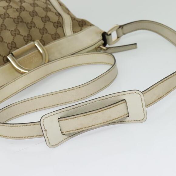 GUCCI GG Canvas Abbey Shoulder Bag Beige Gold - Picture 7 of 16